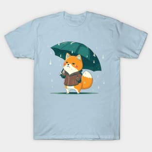 Shiba Inu In The Rain T-Shirt